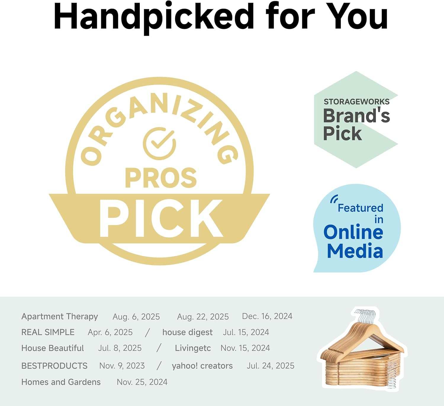 Wooden Clothes Hangers (20 - Pack) – Heavy - Duty Natural Wood Coat Hangers for Suits, Shirts, Pants & Jackets - OurOwnHaven