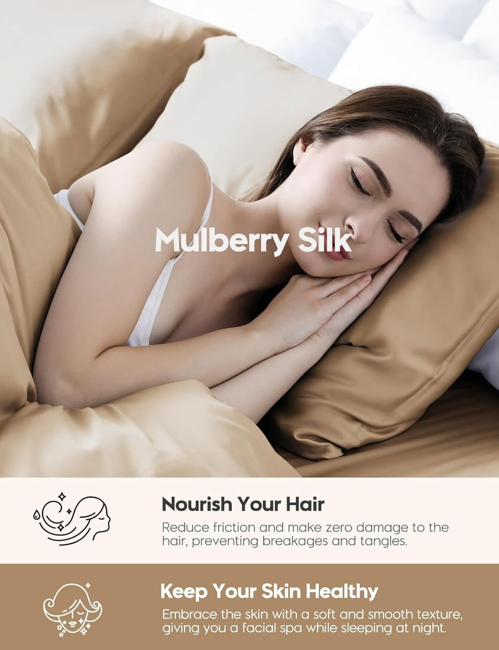 100% Pure Mulberry Silk Pillowcase for Hair & Skin - 22 Momme 6A High - Grade Fibers - Anti - Aging, Anti - Sleep Crease, Cooling Satin Pillowcases with Hidden Zipper, Best Gift Idea (Standard 20X26 Inches) - OurOwnHaven