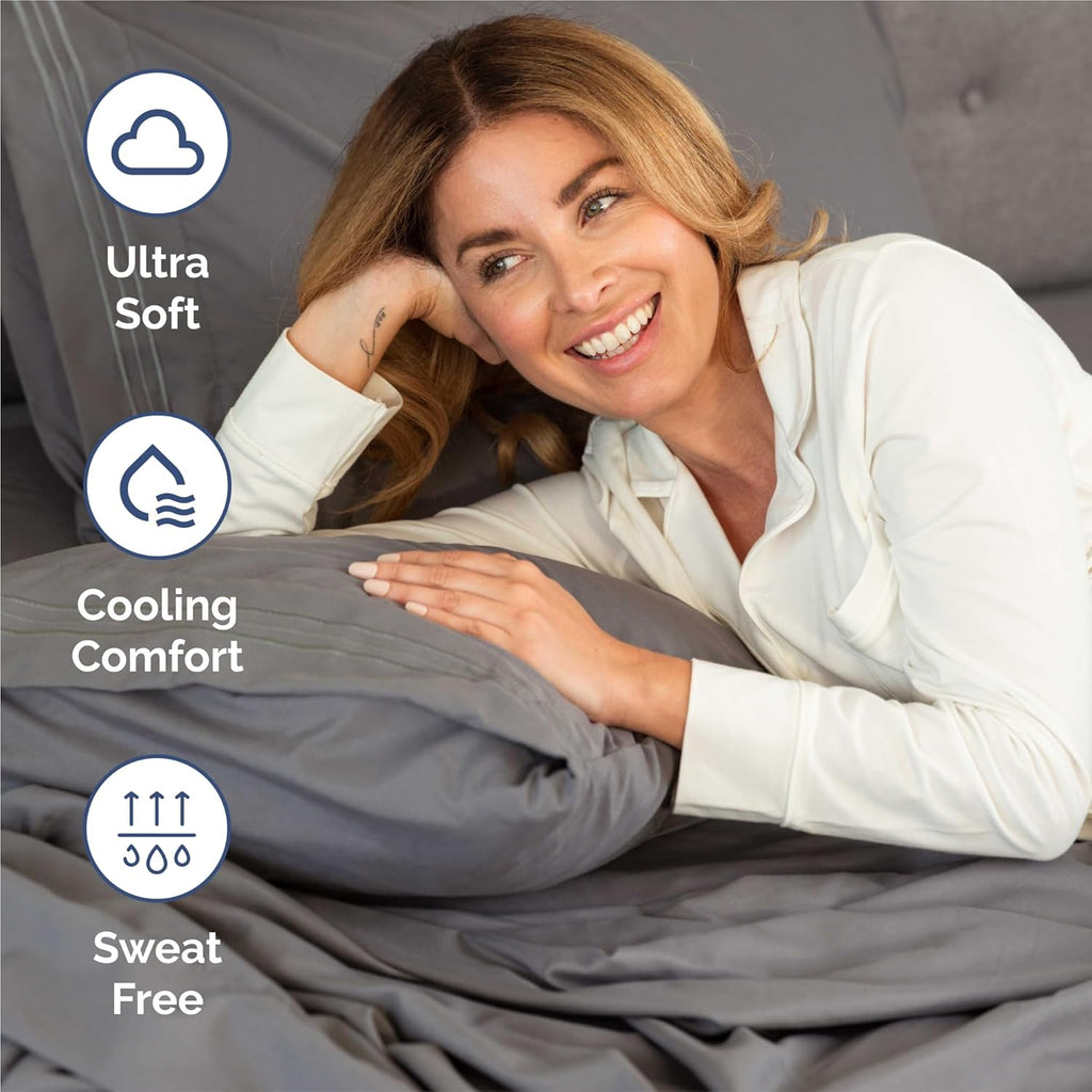 Split King Size 5 Piece Sheet Set - Comfy Breathable & Cooling Bed Sheets Set - Hotel Luxury Bedding for Women, Men, Kids, Teens, Boys & Girls - Deep Pockets, Soft, Wrinkle Free - Oeko - Tex - Dark Grey - OurOwnHaven