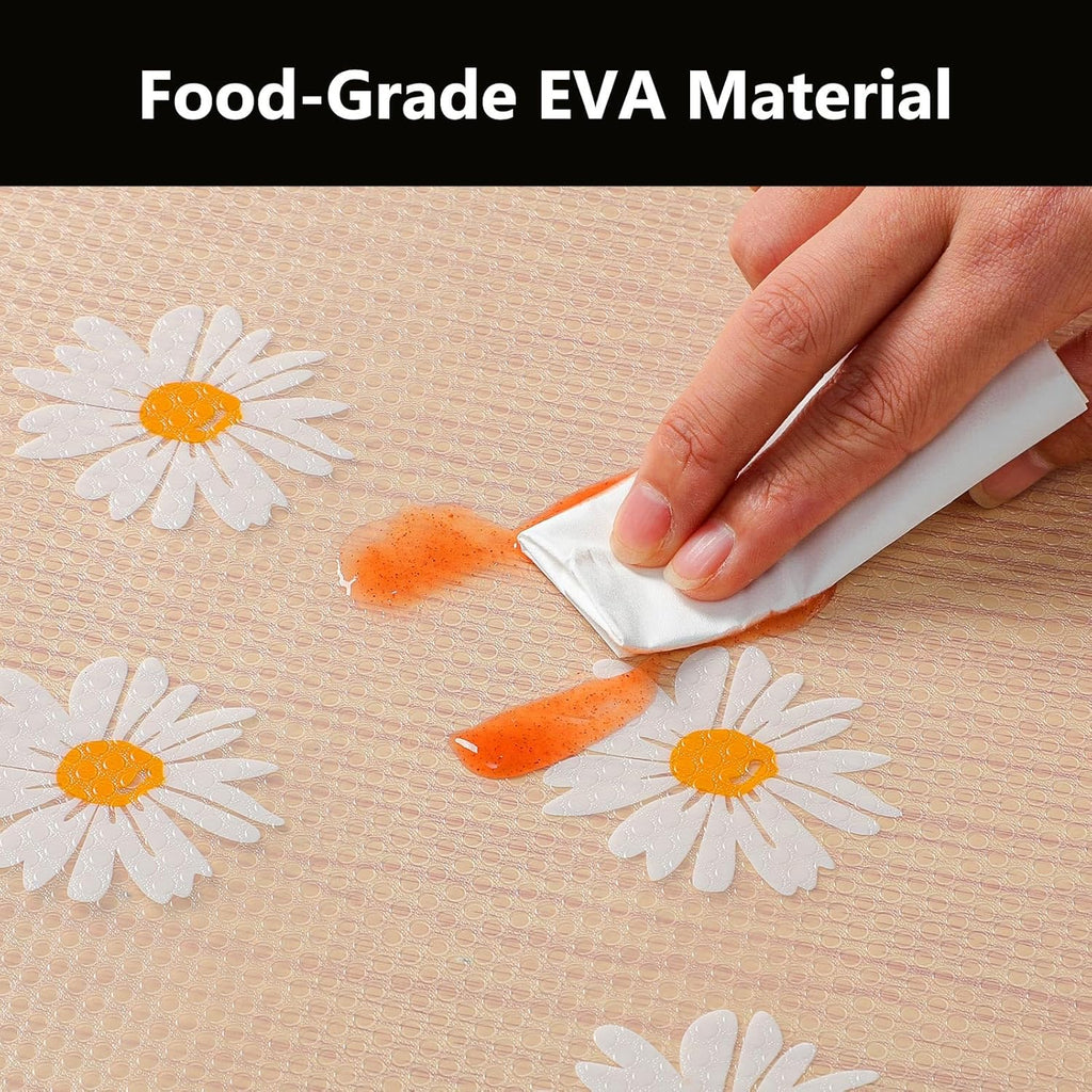 Kitchen Shelf & Drawer Liners – Waterproof, Oil - Proof Non - Adhesive EVA Cabinet Liner, Washable Floral Design (11.8”×118”) - OurOwnHaven