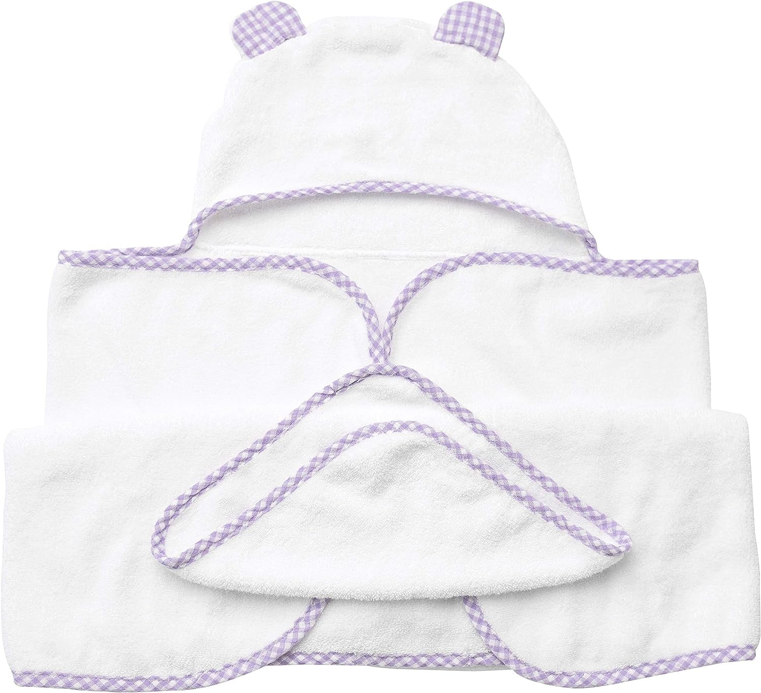 Premium Hooded Baby Towels for Girls – Organic Bamboo Viscose Bath Towel & Washcloth Set, Ultra-Soft & Absorbent (Purple)
