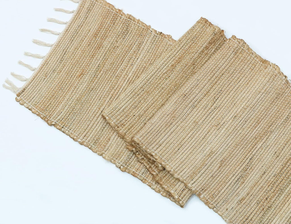 Handmade Natural Jute Table Runner – Eco - Friendly Boho Table Decor for Dining, Weddings & Parties (13”×72”) - OurOwnHaven