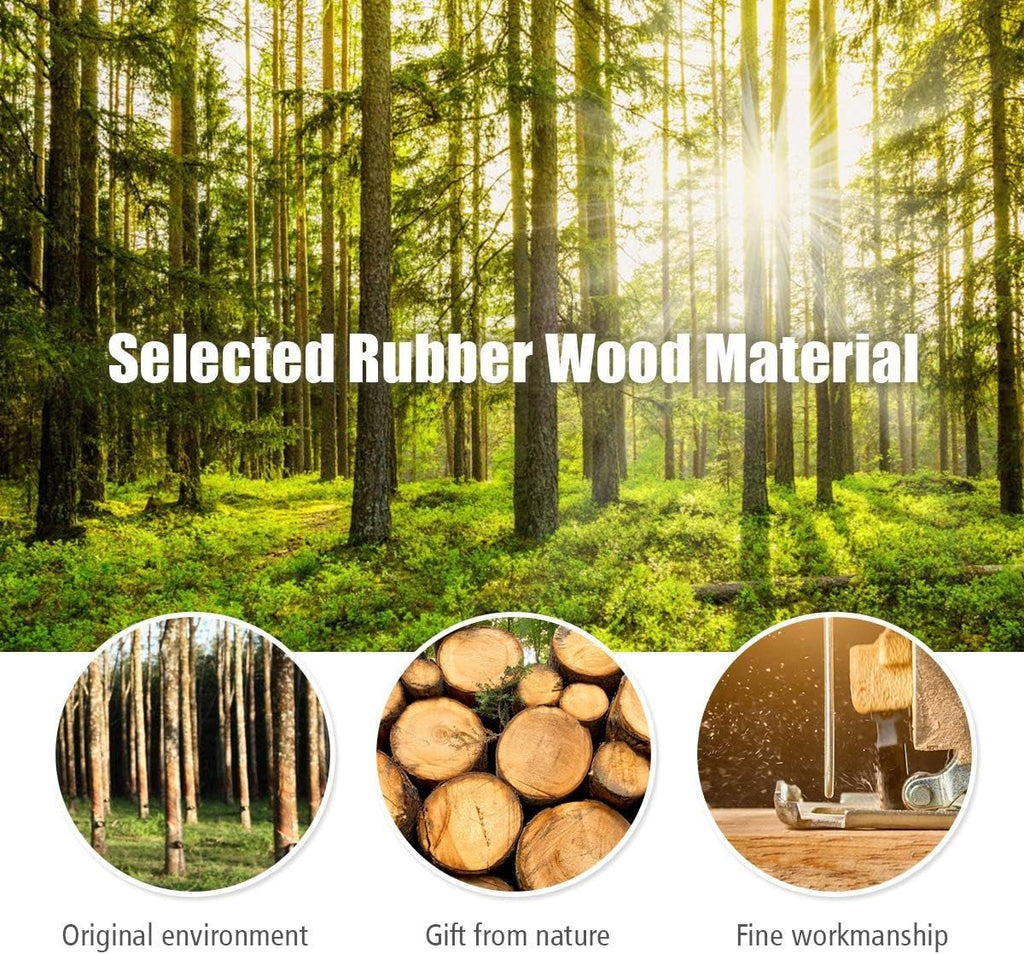 Coat Rack Freestanding, Rubber Wood Coat Stand with 8 Hooks, Height Adjustable Entryway Coat Tree Coat Hanger Stand for Home Office Hall Entryway - OurOwnHaven