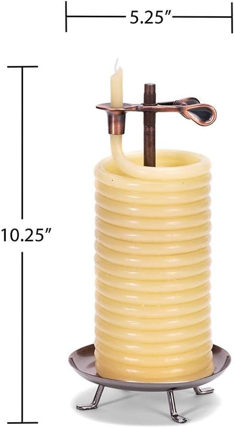 80 - Hour Vertical Candle, Eco - Friendly Natural Beeswax with Cotton Wick - OurOwnHaven