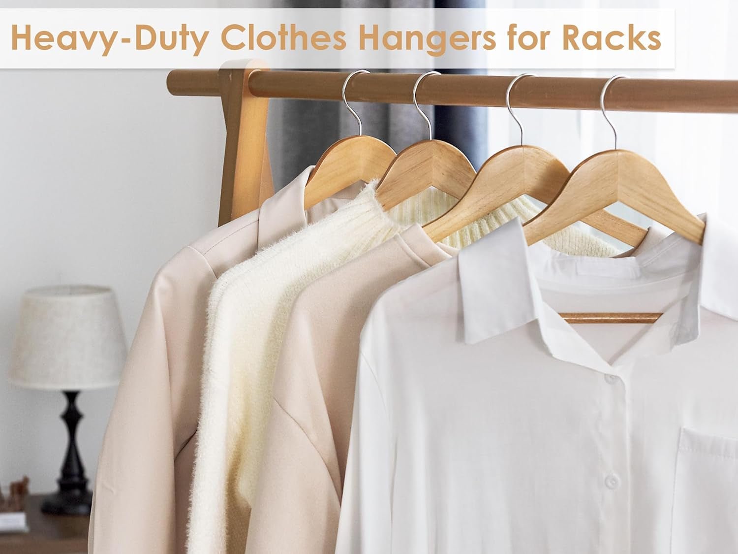 Wooden Clothes Hangers (20 - Pack) – Heavy - Duty Natural Wood Coat Hangers for Suits, Shirts, Pants & Jackets - OurOwnHaven