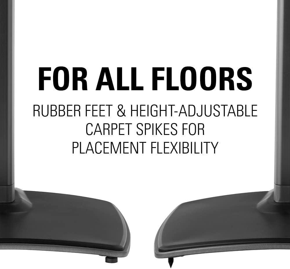 Adjustable Height Wireless Speaker Stands Designed for SONOS ONE (Black) - OurOwnHaven