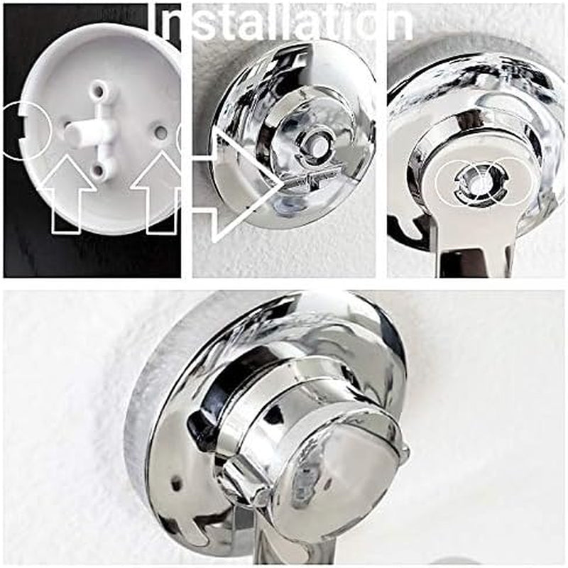 Toothbrush Holder Jewelry Toothpaste Razor Organizer Suction Cup, Mirror, Tile, Wall Mounted, Gift for Bathroom Shower - OurOwnHaven