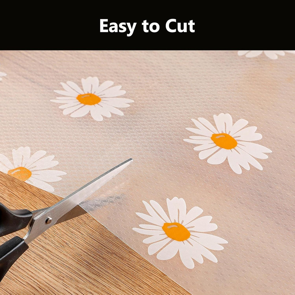 Kitchen Shelf & Drawer Liners – Waterproof, Oil - Proof Non - Adhesive EVA Cabinet Liner, Washable Floral Design (11.8”×118”) - OurOwnHaven