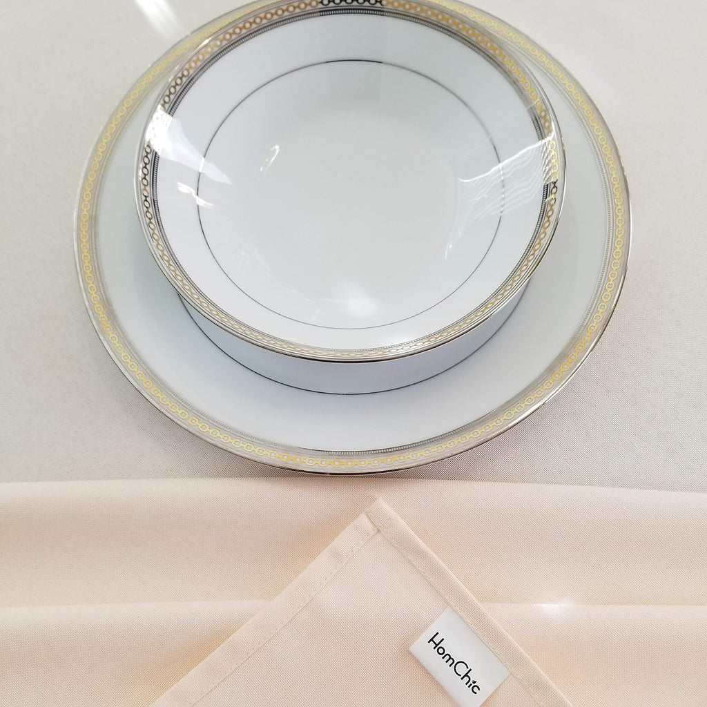 Faux Linen Square Tablecloth 60”×60” – Spill - Resistant, Washable & Wrinkle - Free Indoor/Outdoor Table Cover, Peach Pink - OurOwnHaven