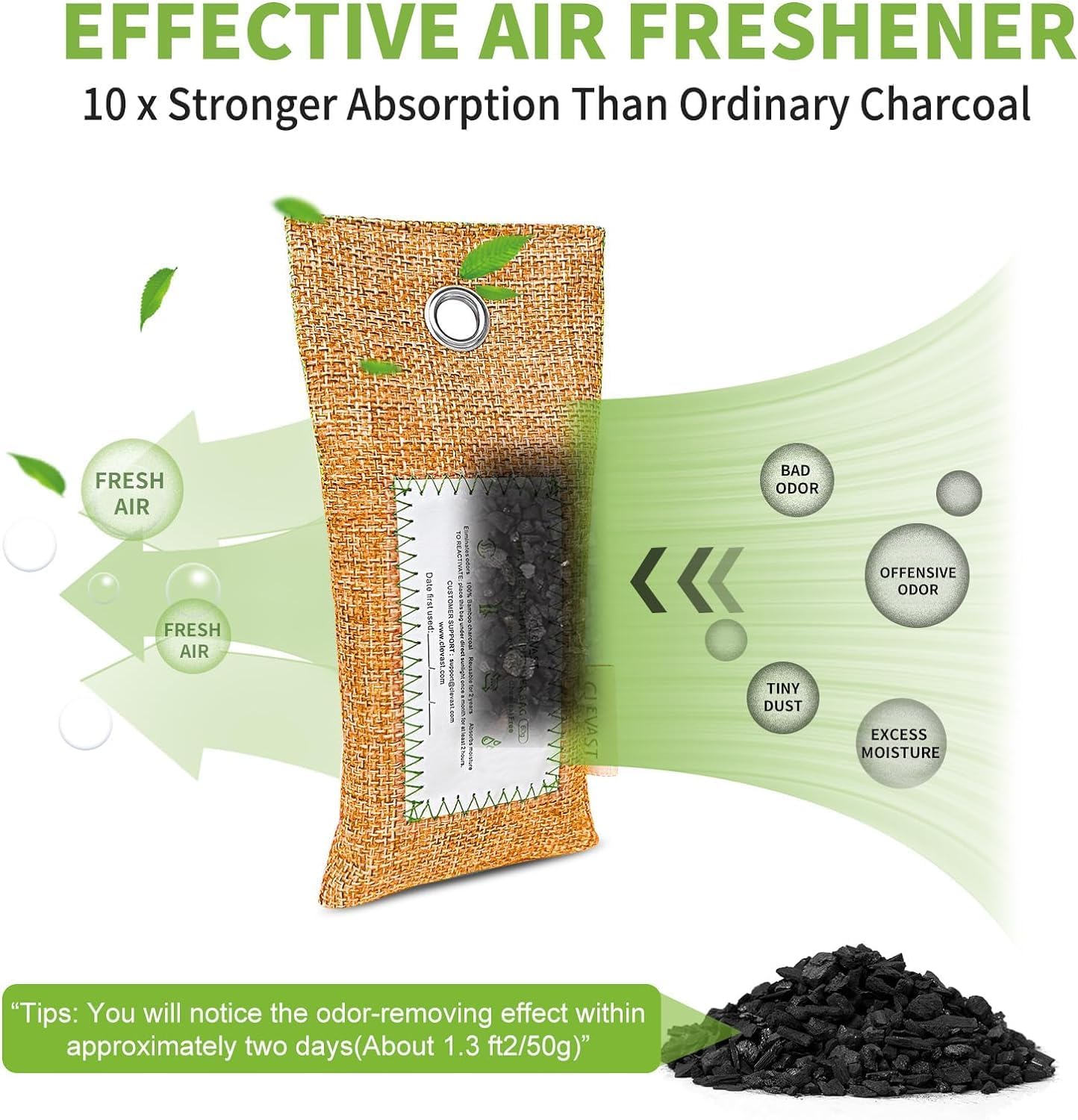 Bamboo Charcoal Air Purifying Bags - OurOwnHaven