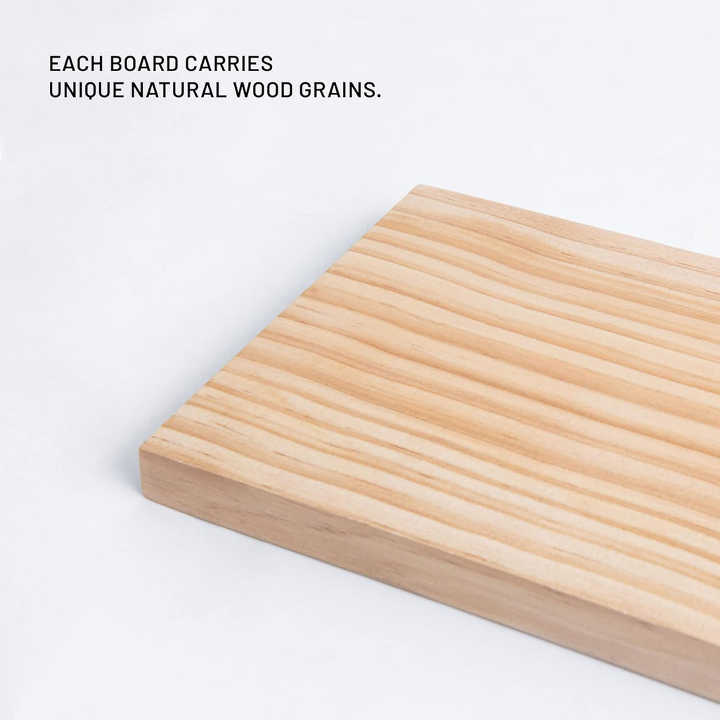 Labcosi Natural Wood Floating Shelves Wall Mounted for Bathroom, Living Room, Kitchen, Office, Nursery, Bedroom, 2-Pack Modern Decor Wooden Wall Shelf