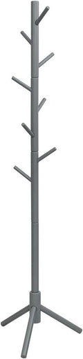 Coat Rack Freestanding, Rubber Wood Coat Stand with 8 Hooks, Height Adjustable Entryway Coat Tree Coat Hanger Stand for Home Office Hall Entryway - OurOwnHaven