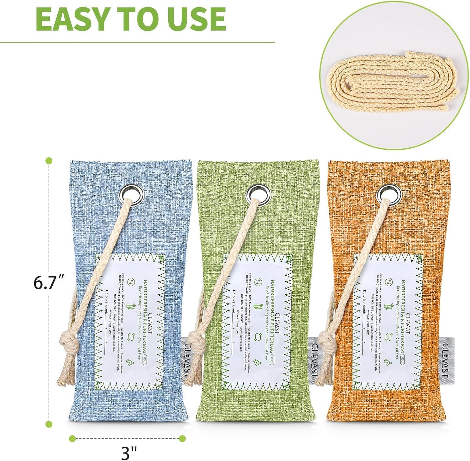 Bamboo Charcoal Air Purifying Bags - OurOwnHaven