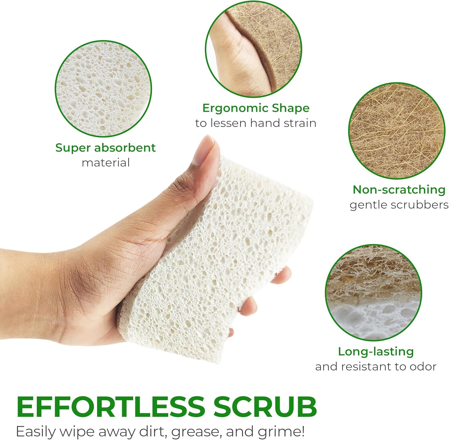 Eco - Friendly Kitchen Sponge Set - OurOwnHaven