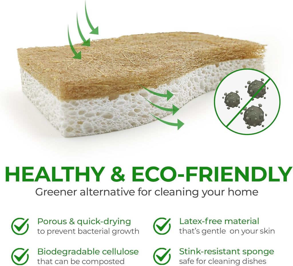 Eco - Friendly Kitchen Sponge Set - OurOwnHaven