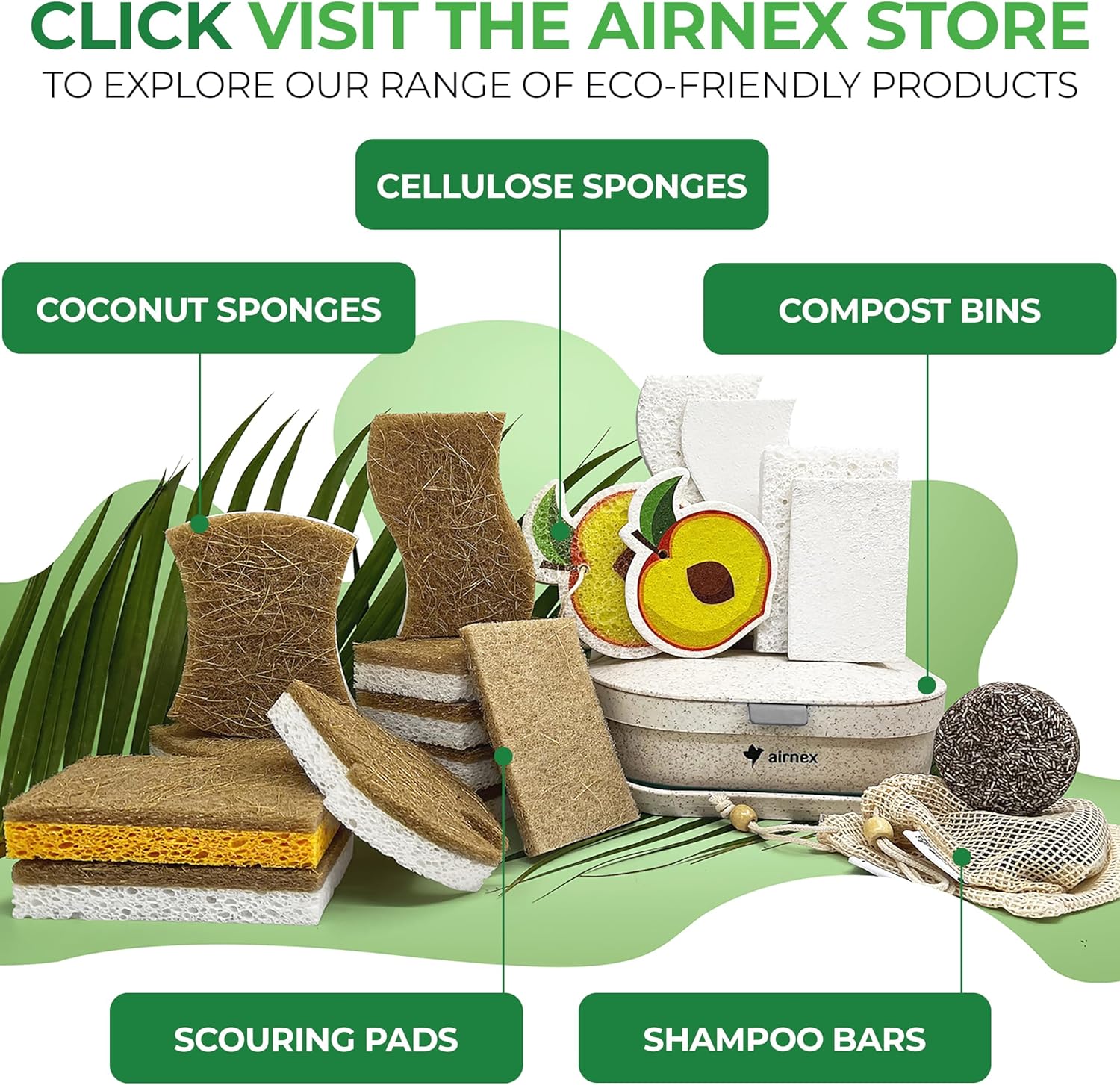 Eco - Friendly Kitchen Sponge Set - OurOwnHaven