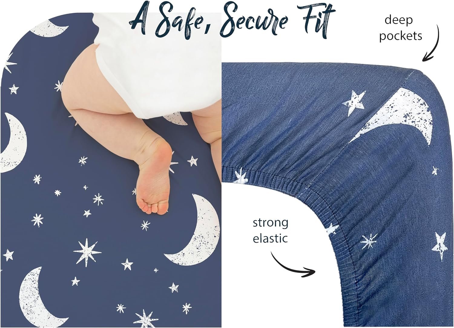 Organic Cotton Jersey Bassinet Sheets (3 - Pack) – Stretch Fit for Halo, Snoo, Graco & Standard Bassinets, Ultra - Soft & Breathable - OurOwnHaven