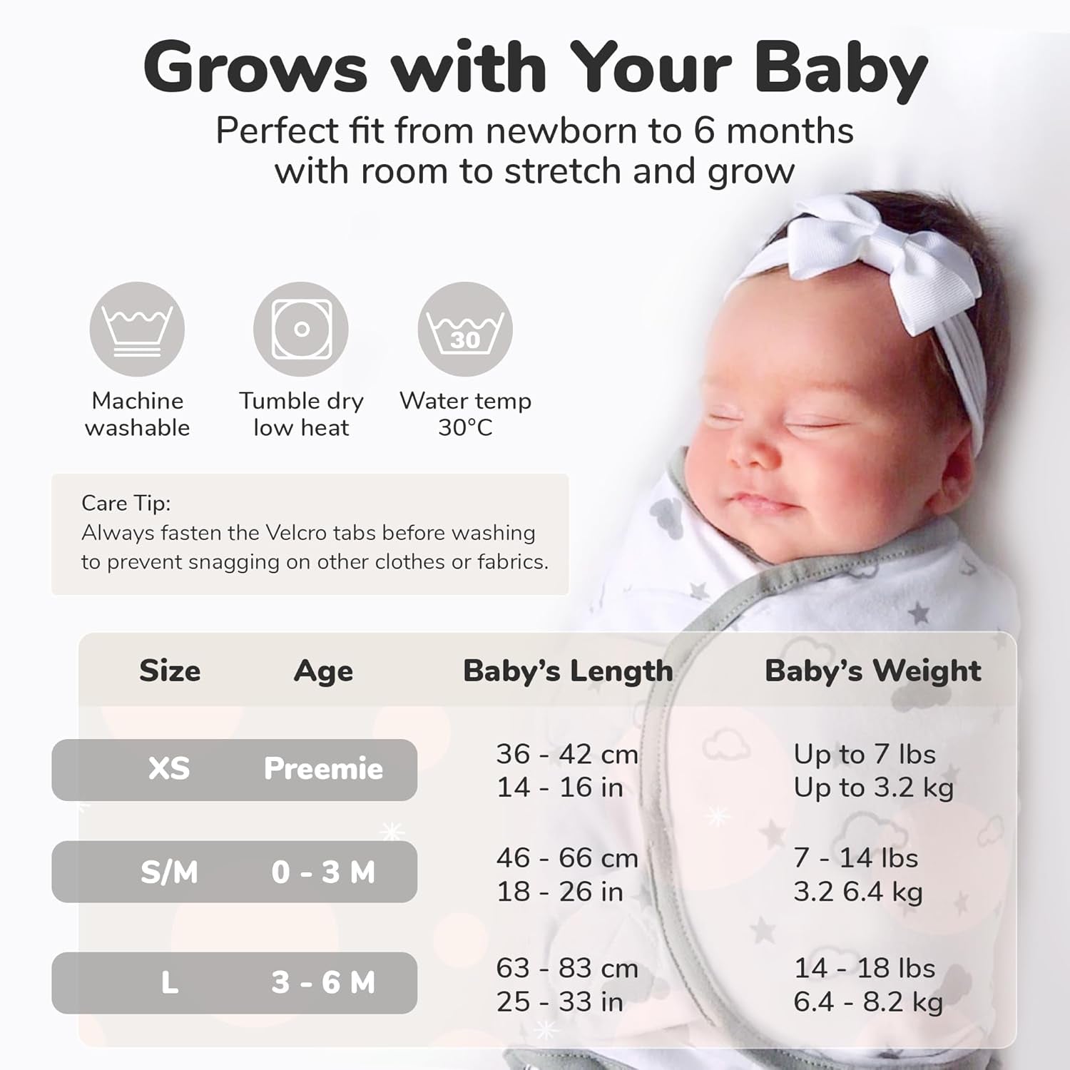 Organic Baby Swaddle Blankets (3 - Pack) – Adjustable Newborn Swaddle Sleep Sacks for 0–3 Months, Easy Wrap, Soft & Breathable, Grey - OurOwnHaven