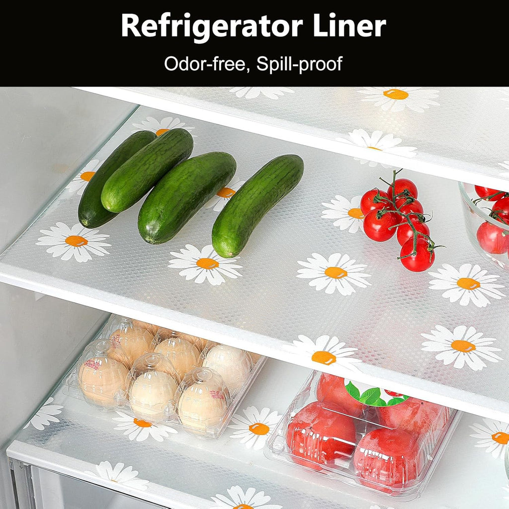 Kitchen Shelf & Drawer Liners – Waterproof, Oil - Proof Non - Adhesive EVA Cabinet Liner, Washable Floral Design (11.8”×118”) - OurOwnHaven