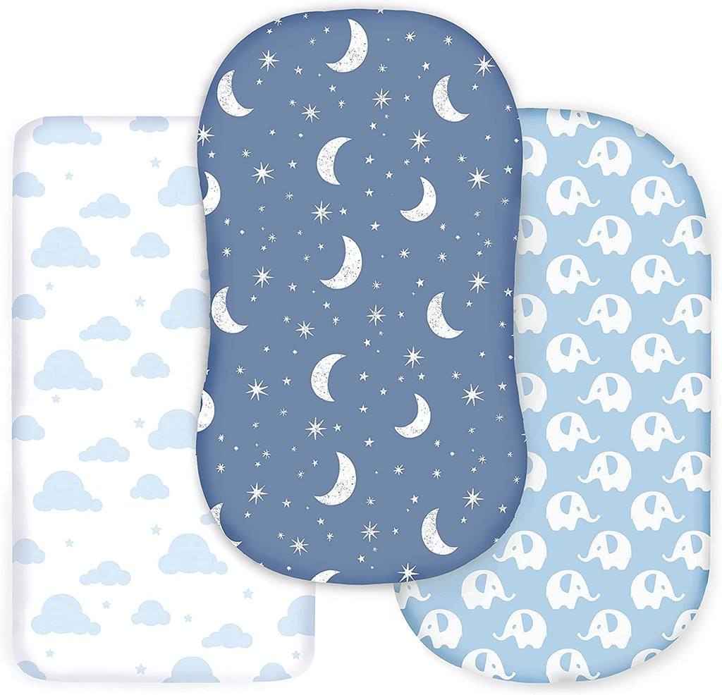 Organic Cotton Jersey Bassinet Sheets (3 - Pack) – Stretch Fit for Halo, Snoo, Graco & Standard Bassinets, Ultra - Soft & Breathable - OurOwnHaven