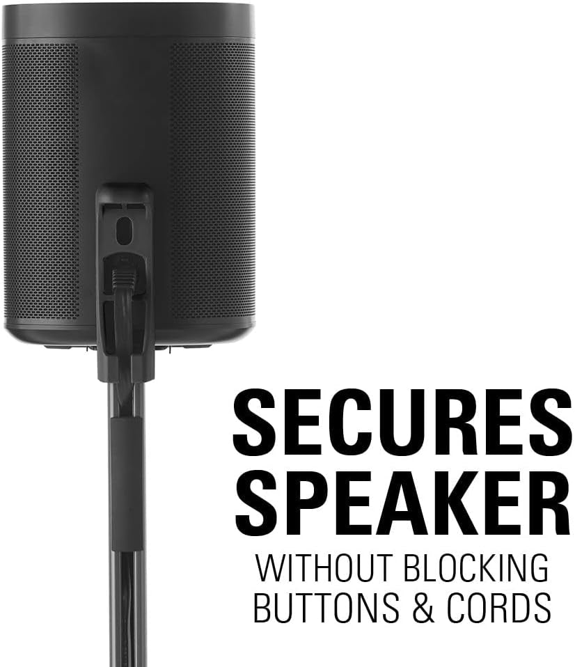 Adjustable Height Wireless Speaker Stands Designed for SONOS ONE (Black) - OurOwnHaven