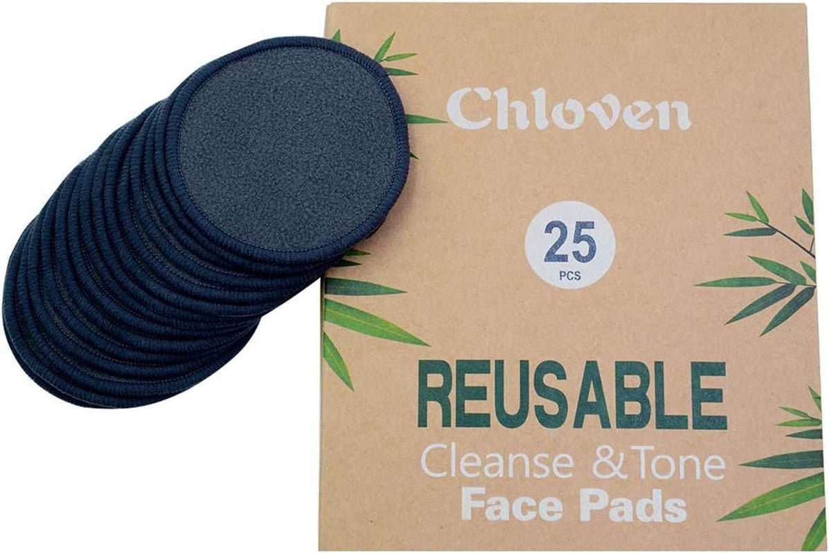 Reusable Bamboo Makeup Remover Pads (25 - Pack) – Washable Eco - Friendly Cotton Rounds for All Skin Types with Storage Bag - OurOwnHaven