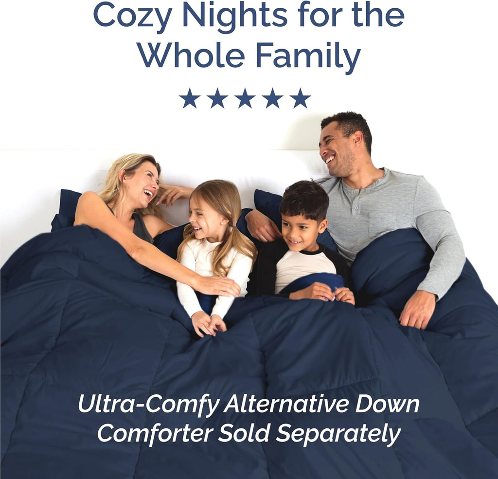 Twin XL 3 - Piece Sheet Set – Breathable Cooling Bedding with Deep Pockets, Soft, Wrinkle - Free & Oeko - Tex Certified (Navy Blue) - OurOwnHaven